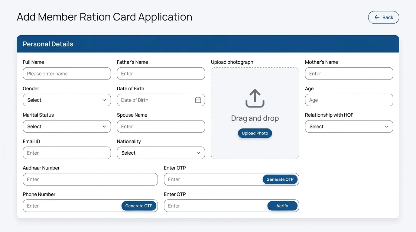 ECI Citizen Service Portal Login and Sign Up screen