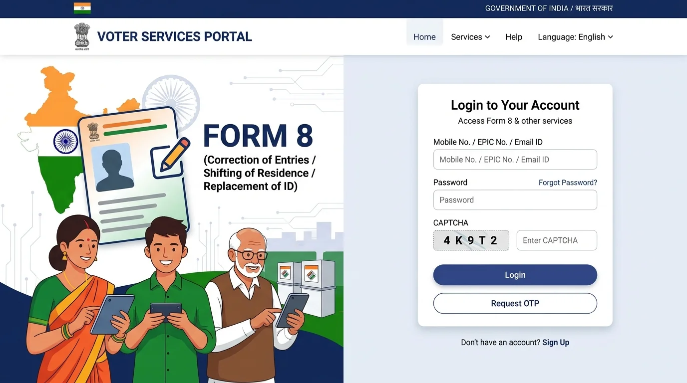 Select Self and enter EPIC voter ID number