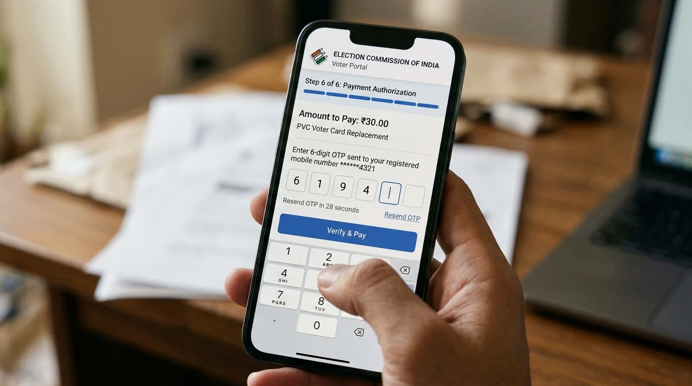 Enter Captcha and verify OTP in Form 8 submission