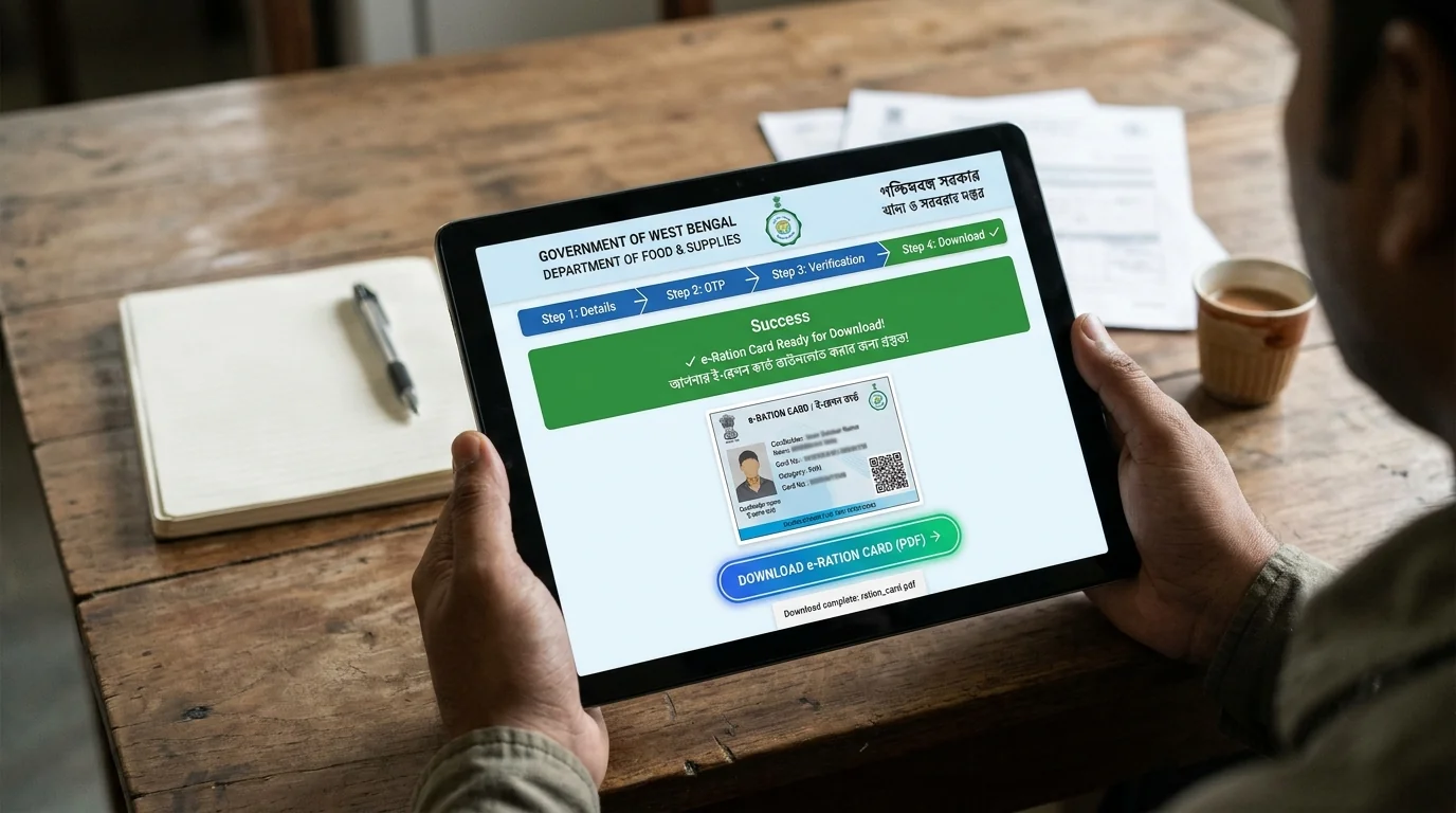Download e-RC PDF for all family members on WBPDS portal